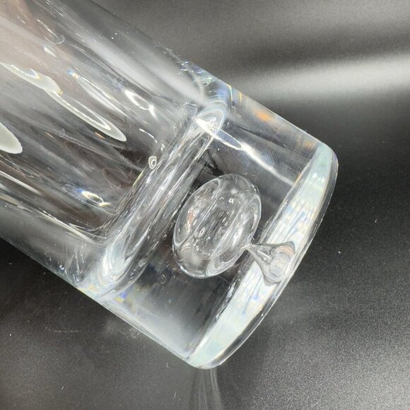 Heavy Crystal Glass Polish Decanter With Stopper Glass Bottle Air Bubble Bottom - Picture 10 of 16